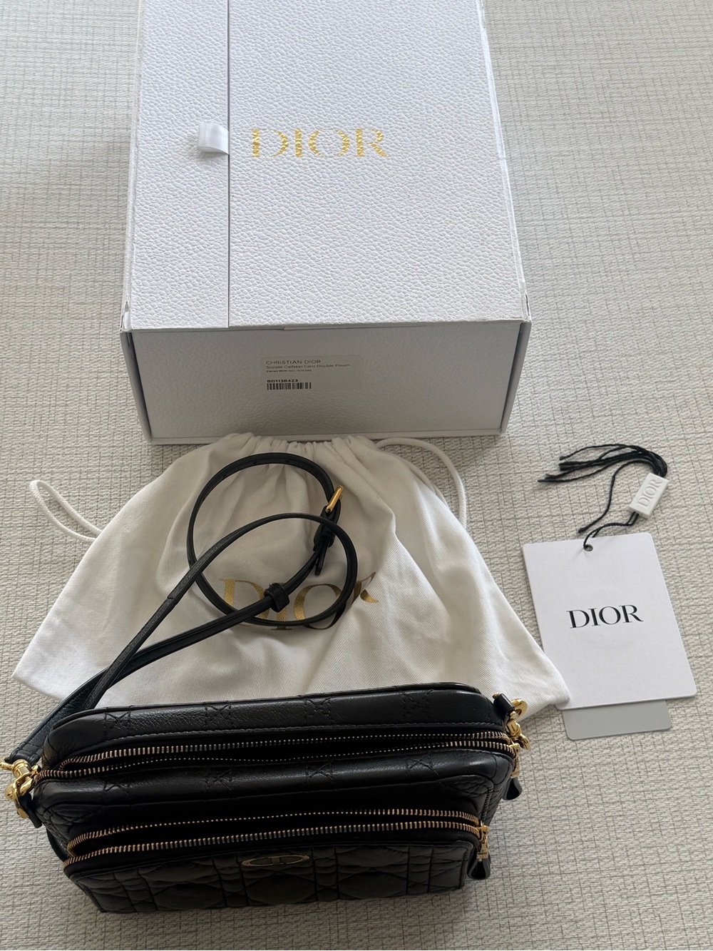 Dior Supple Calfskin Caro Double Pouch Black - Picture 15 of 15